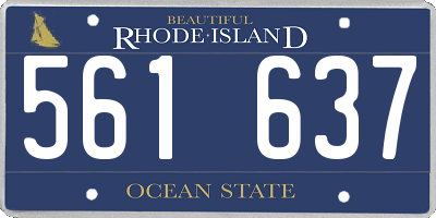 RI license plate 561637