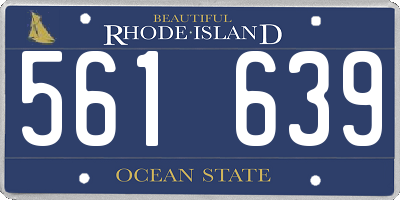 RI license plate 561639