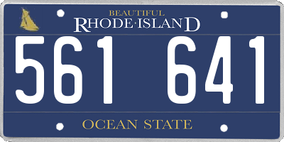 RI license plate 561641