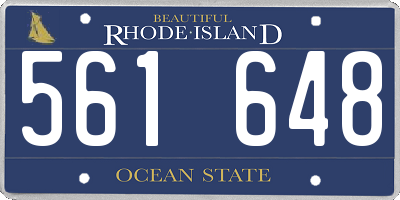 RI license plate 561648