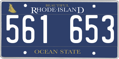 RI license plate 561653
