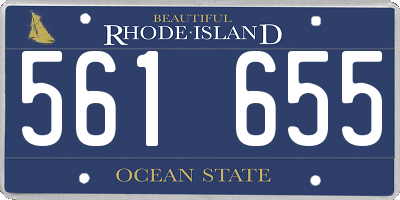 RI license plate 561655