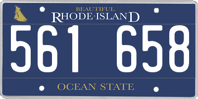 RI license plate 561658