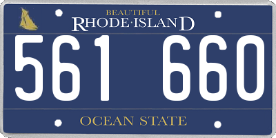 RI license plate 561660