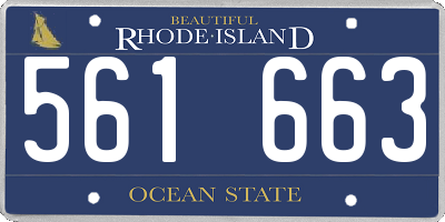 RI license plate 561663