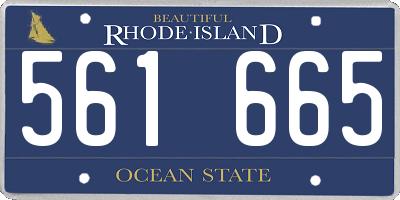 RI license plate 561665