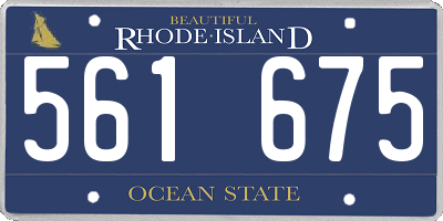 RI license plate 561675
