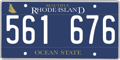 RI license plate 561676