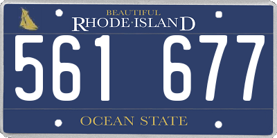 RI license plate 561677