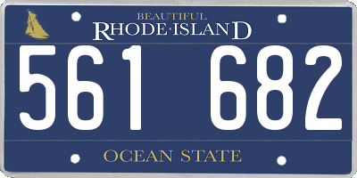 RI license plate 561682