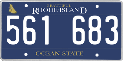 RI license plate 561683