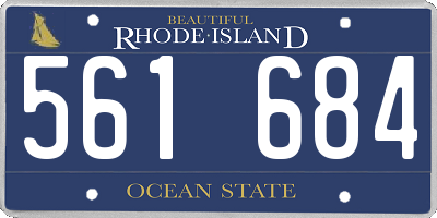 RI license plate 561684