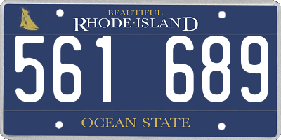 RI license plate 561689