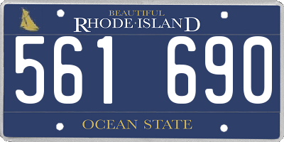 RI license plate 561690