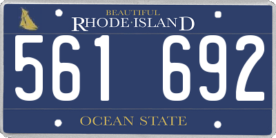RI license plate 561692