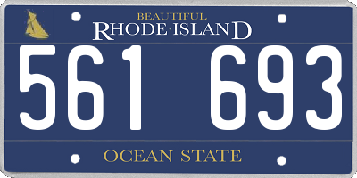 RI license plate 561693