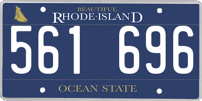 RI license plate 561696