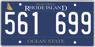 RI license plate 561699