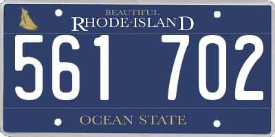 RI license plate 561702