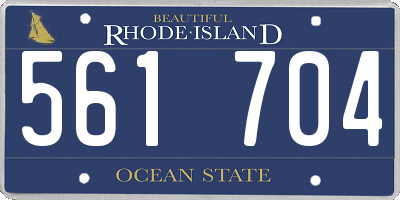 RI license plate 561704