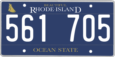 RI license plate 561705