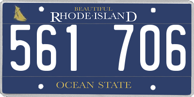 RI license plate 561706