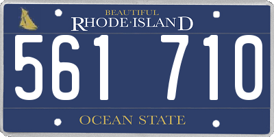 RI license plate 561710