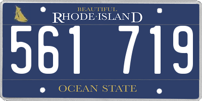RI license plate 561719