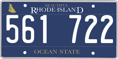 RI license plate 561722