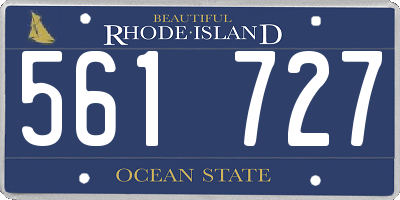 RI license plate 561727