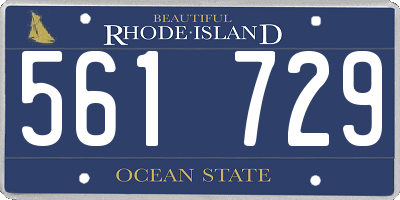 RI license plate 561729