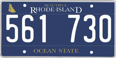 RI license plate 561730