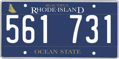 RI license plate 561731