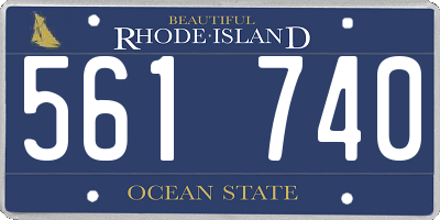 RI license plate 561740