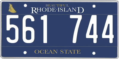 RI license plate 561744