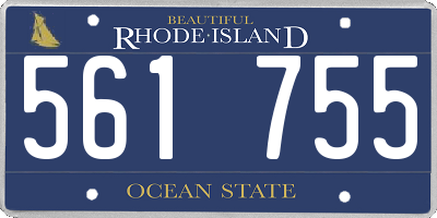 RI license plate 561755