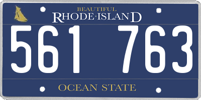 RI license plate 561763