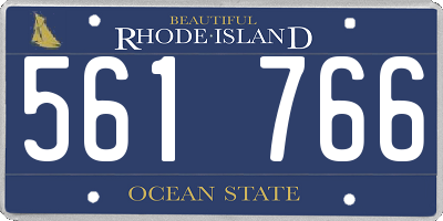 RI license plate 561766