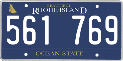 RI license plate 561769