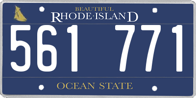 RI license plate 561771