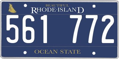 RI license plate 561772