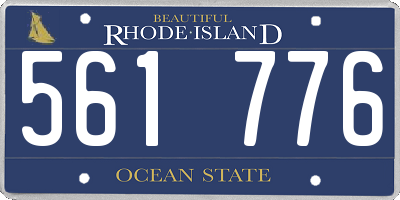 RI license plate 561776