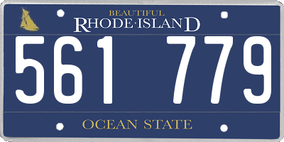 RI license plate 561779