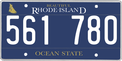 RI license plate 561780