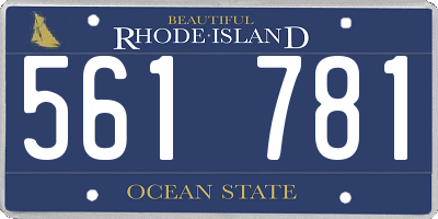 RI license plate 561781