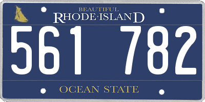 RI license plate 561782