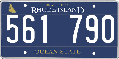 RI license plate 561790