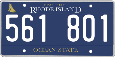 RI license plate 561801