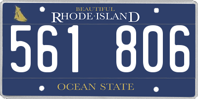 RI license plate 561806