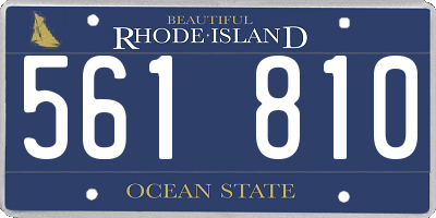RI license plate 561810